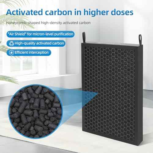 2 Pack Replacement Filter Compatible with NUWAVE OxyPure 47001, 47002, 47003, 47004, 47005, and 47006 Air Purifier,H13 True HEPA and Activated Carbon