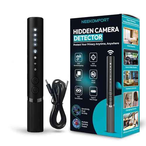 Hidden Camera Detectors and GPS Tracker Detector with RF Signal Scanner, Advanced Hidden Bug and Camera Finder, Anti Spy Bug Detector and GPS Detector for Home, Office, Car, Hotel, and Travel Security