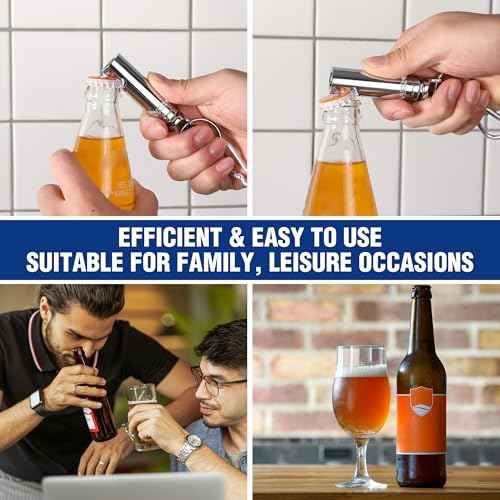 WORKPRO Socket Bottle Opener, 3/8 Inch Drive x 14 mm Socket, Deep Square Drive Socket, CR-V, 6-Point, Portable Detachable Key Ring - for Automotive Repair, House Projects, Machinery Work, Gift for Men