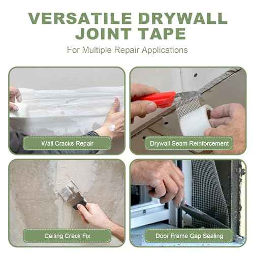 Drywall Joint Tape, Fiberglass Mesh Self-Adhesive Tape for Drywall Repair, 2" x 100 FT Drywall Joint Tape for Sheetrock Crack and Seam Patch Repair