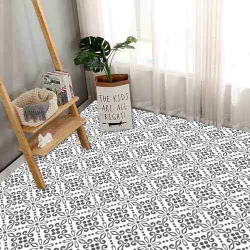 4PCS Reusable Mexican Talavera Pattern Stencils 8x8 Inches for Floors, Walls, Tiles, Concrete, Fabric, Wood & Furniture
