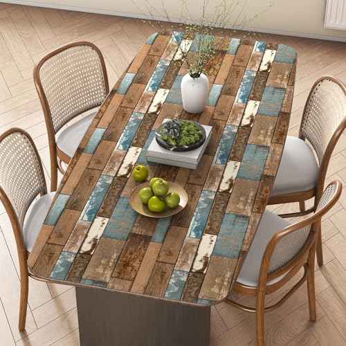 Blue Brown Wood Wallpaper Vintage 17.7"¡¿78.8"Wood Grain Contact Paper Peel and Stick Wallpaper Self Adhesive Removable Wall Paper Wood Contact Paper for Cabinets Furniture Vinyl Waterproof Film