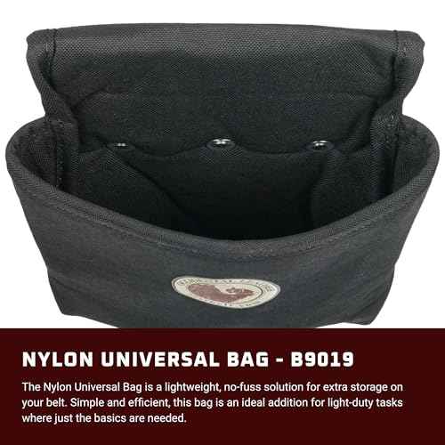 Occidental Leather Nylon Universal Bag - Black - 1 Pocket - Durable, Compact Design - Made in USA