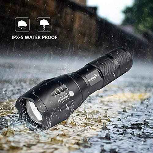 Tactical Flashlights 5 Pack Light Torch Flashlight Brightest LED Flashlight with 5 Modes Adjustable Waterproof Flashlight for Biking Camping