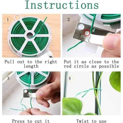 Twist Tie, 328 Feet (100m), white cable ties with Cutter, Garden Plant Ties Reusable, white Twist Ties for plants Gardening Tomatoes Tie garden ties for plants,garden twist ties flowers Climbing