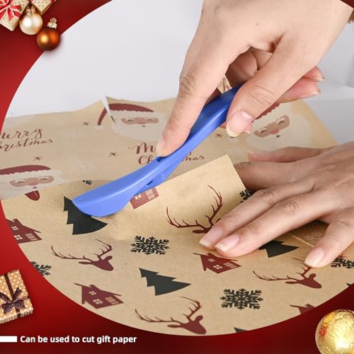 FOSHIO Wallpaper Kit, Including Wallpaper Smoothing Tool, Card Squeegee, Seam Roller, Wrapping Paper Cutter Exacto Knife, Mesureing Tape, Wallpaper Tools for Peel and Stick Window Film Application Kit