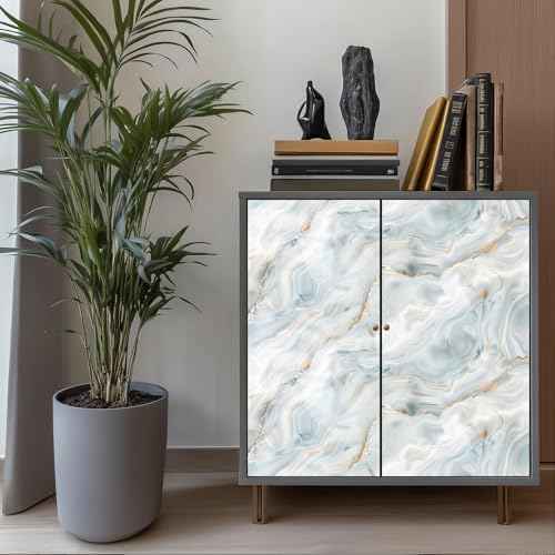 Light Gray Marble Wallpaper Contact Paper 15.7"x39.4" Peel and Stick Wall Paper Self Adhesive Removable Vinyl Wall Sticker for Bathroom Kitchen Countertop Cabinet Shelf Decor