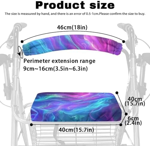 LedBack Walker Accessories Rollator Seat Cushion Blue Purple Walker Seat Cover Walkers, Rollators & Accessories for Walkers for Seniors