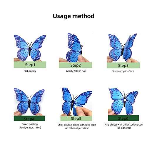 24pcs Butterfly Wall Decor,3D Butterfly Decals for Wall Sticker,Magnetic Butterflies Decor,Stickers for Kids Bedroom Party Wedding Crafts Decoration,Removable Mural Stickers Bedroom Decor