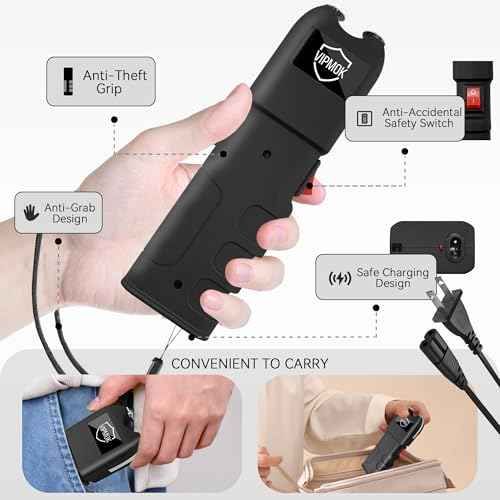 928 Type Stun Gun Self-Defense Flashlight Electric Shocker (2 Pack)