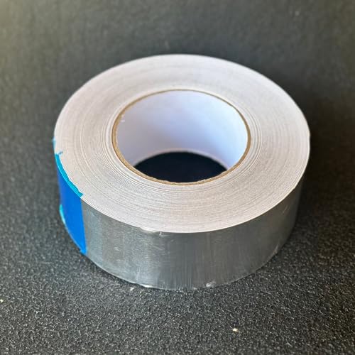 BlueTex Insulation¤ÔHVAC Aluminum Foil Tape 2 inch x 35 Yards (105 feet) 4 mil, Heavy-Duty Silver Duct Tape Metallic, High/Low Temperatures Aluminum Tape for Ductwork, Insulation & Vapor Barrier Seams