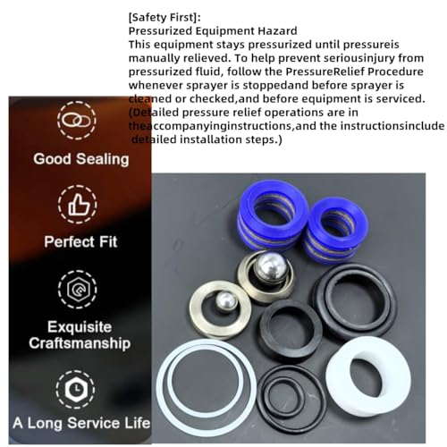 244194 Pump Repair Packing kit Kit for Graco Airless Paint Sprayer 295 390 395 490 495 595 3400 Aftermarket