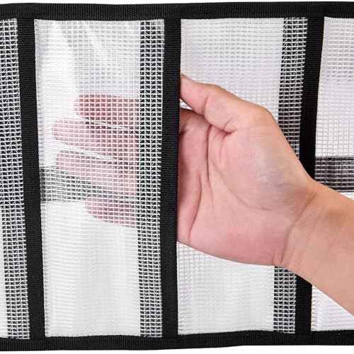 Small Roll Up Storage Bag, 6 Pockets Roll Up Tool Kit, Suitable for Mechanics, Kitchen Storage, Art Sketching, Travelling, Potter's Tools, Office Objects, Transparent and Visible, Space-saving 4 Pack