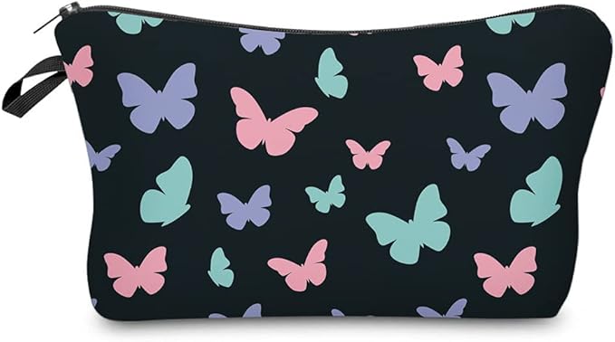 Deanfun Makeup Case Small, Cosmetic Zipper Bag Waterproof for Purse Mini, Women Cute Traveling Accessories Pouch for Ladies Thanksgiving Gifts(D2-55122)