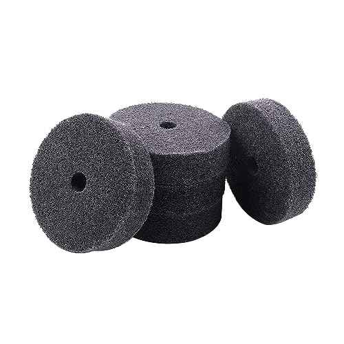 ?????? ???? 5 Pcs 3'' Fiber Buffing Wheel - 3/8'' Arbor Hole Replacement Fiber Buffing Polishing Wheels for Bench Buffer/Bench Grinder