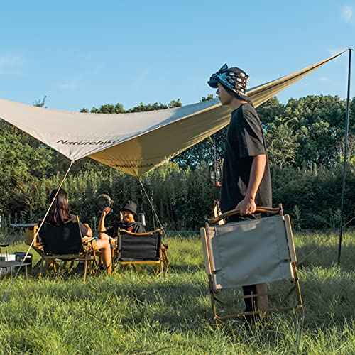 Naturehike Folding Camping Chair, Ultralight Aluminum Outdoor Beach Chair with Solid Wood Armrest, Portable Collapsible Fishing Chair for Hiking Lawn Picnic