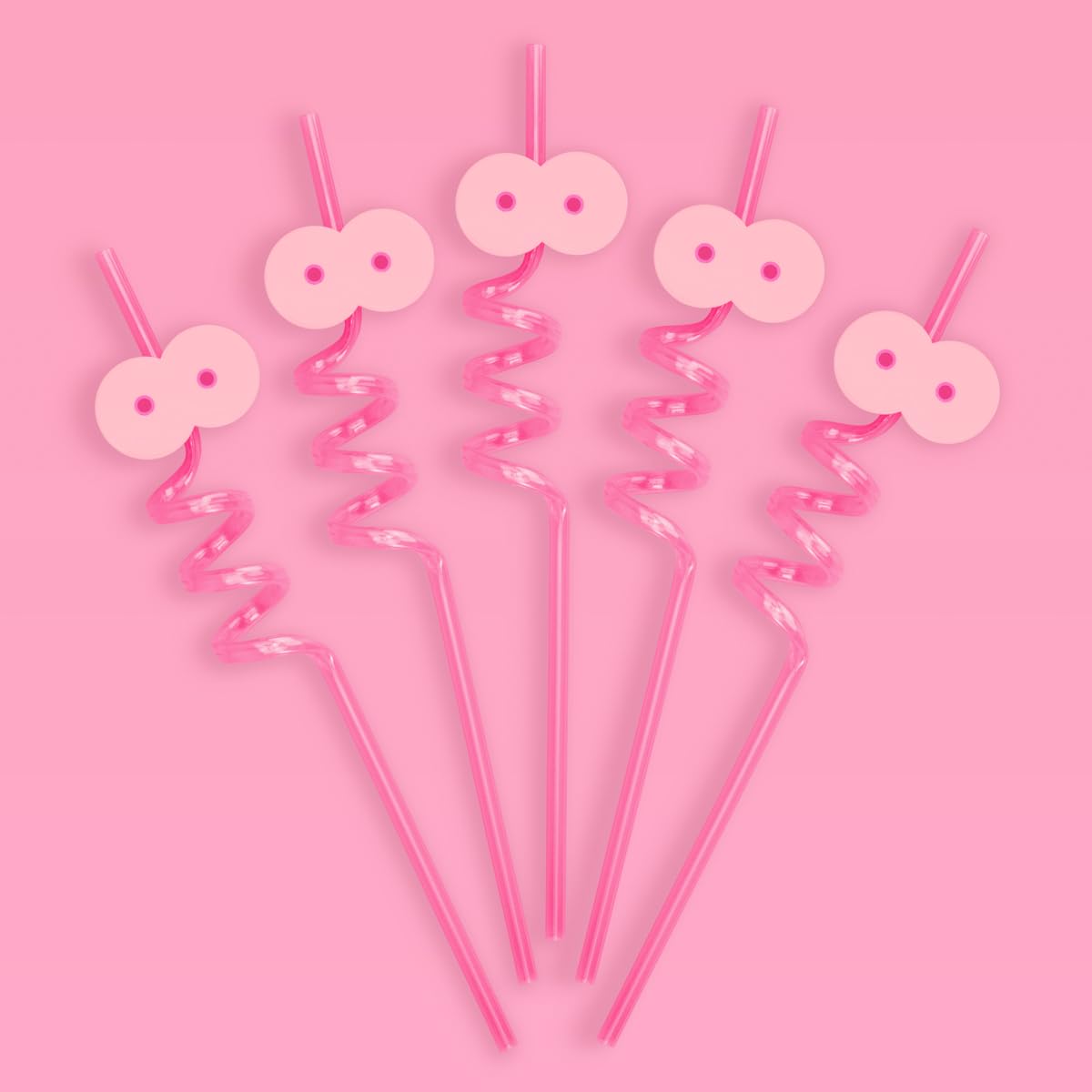 xo, Fetti Fun Girl Party Reusable Straw Set - 12 pc | LGBTQ Lesbian Bachelorette, Plastic Surgery Party Decorations, Funny Implant Supplies, Recovery Gift