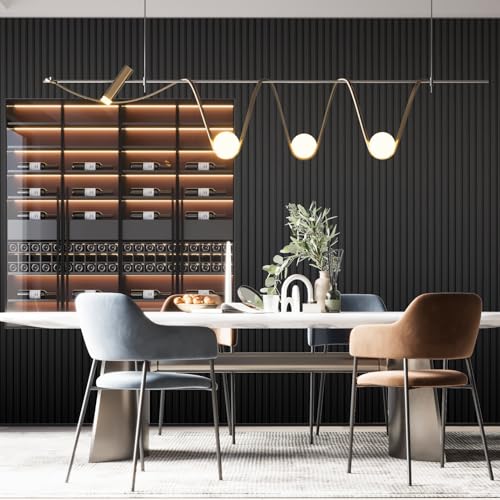 Art3dwallpanels Wood Slat Wall Paneling, 3 Pack WPC Soundproof 3D Wall Panels for Interior Wall Decor, Fluted Textured Panel Wall Slats, Sample