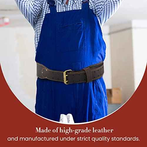 Style N Craft - 3" Wide, Long, Tapered Full-Grain Oiled Leather Work Belt, Durable, Stylish and Rugged, available in 3 sizes
