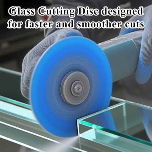 Lamoutor 3Pcs 4 Inch Glass Cutting Disc for Angle Grinder, Diamond Saw Blade, Tile Cutter Blade for Cutting Marble Glass Tile Jade Crystal£¨Green/Blue/Yellow£©