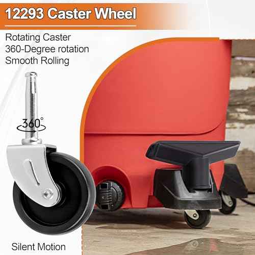 12293 Wet Dry Vacuum Caster Wheel,Compatible with Ridgid, Craftsman, Shop Vac Replacement Parts for Ridgid Shop Vac Parts for Craftsman Wet Dry VAE Parts, Shop Vac Replacement Parts-4 Pack