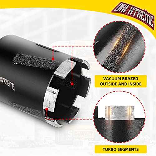 Diamond Core Drill Bits 1-3/8 Inch Granite Hole Saw for Dry Drilling Concrete Marble Stone with 5/8-11 Thread 35mm