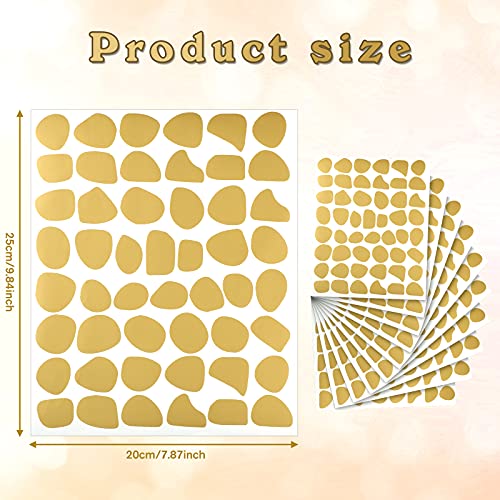 Outus 500 Pieces Irregular Polka Dots Boho Wall Decal Vinyl Nursery Wallpaper Sticker Wall Decor Peel and Stick Dot for Kids Baby Girl Bedroom Home Classroom Decoration(Gold)
