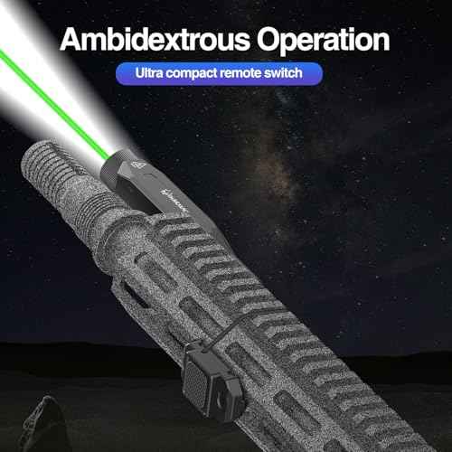 DARKFANG Mlok and Picatinny Flashlight and Laser Combo for Rifle, 1450 Lumen Weapon Light with Removeable Pressure Switch