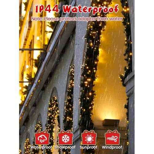 75FT 1500 LED Christmas Cluster Lights, Firecracker String Lights with Remote & 8 Modes & Timer, Waterproof Fairy Twinkle Light Plug in for Indoor Outdoor Party Garden Xmas Tree Decoration, Warm White