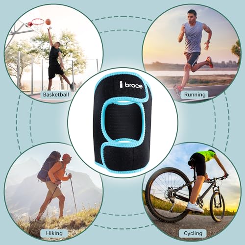 Compression Adjustable Knee Brace, Dual Patella Tendon Support Strap for Pain Relief, Arthritis, Tendonitis, ACL, Non-Slip Knee Suppport for Running, Cycling, Hiking, Soccer, Basketball,
