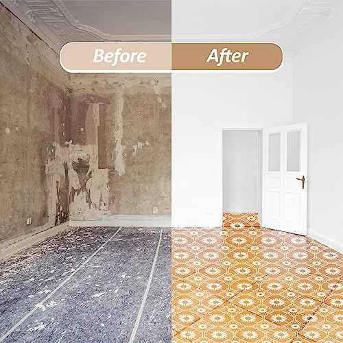 Zonon 4 Pieces Reusable Tile Stencil Floor 12 x 12 Inches Wall Templates Tile Pattern Stencil Drawing Templates for DIY Scrapbooks Wall Floor Fabric Decors(Trendy Style)