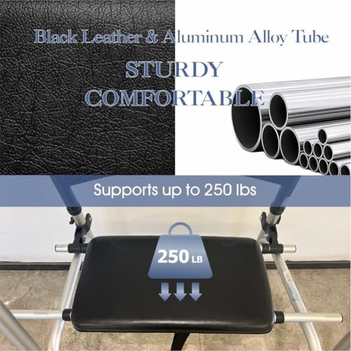 Universal Walker Rest Seat for Attachable Seat Folding Walker, Maximum Weight Capacity of 250 Pounds, Adjustable Range:20"~24"(Black)