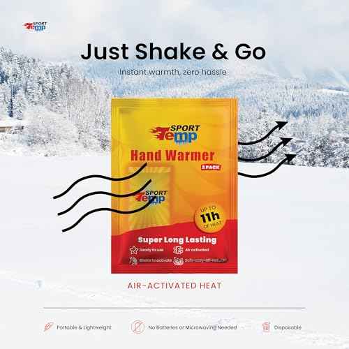 Hand Warmers - Up to 11 Hours of Heat, Super Long Lasting - Easy, All Natural - Air Activated, for Body, Hands & Toes - Odorless Hot Hand Warmer - Sport Temp