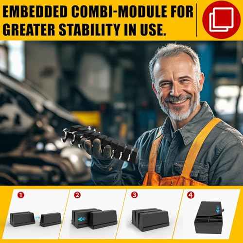 Modular Wrench Organizer Wrench Holder - Wrench Tool Organizers for Tool Drawer Storage, Wrench Storage Set with Metric & SAE Label, Wrench Rack Tool Gift for Professional Mechanics Men, Black