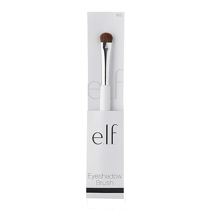 e.l.f. Small Eyeshadow Brush, Makeup Brush For Eye Contouring & Blending, Curved Design, Made With Synthetic Bristles, Vegan & Cruelty-Free