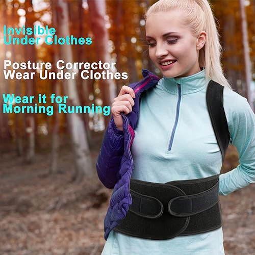 PAZAPO Posture Corrector for Men and Women - Back Brace Full Back Support Straightener for Hunchback - Upper and Lower Lumbar to Relieve,XX-Large(42-48 Inches)