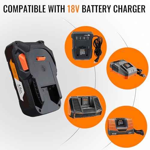 FERRYBOAT R840085 4000mAh Compatible with Ridgid 18v Battery R840087 R840083 R840086 R840085 R840084 AC840085 AC840086 AC840087P 2Packs 18V Lithium ion Battery