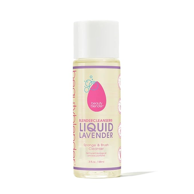 Beautyblender | Blendercleanser Tool Wash | Lavender Purifying Liquid Soap | Sponge, Brush, Makeup Tool Cleanser | Lavender-Scented, Vegan, Paraben & Sulfate-Free, 3 oz | Package May Vary