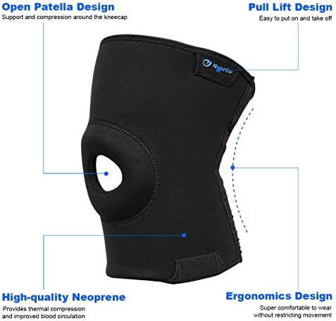 Nvorliy Plus Size Knee Compression Sleeve, Knee Brace for Large Legs Medical Support for Knee Pain Relief, Arthritis, Sports Exercise, Injury & Post-Surgery Recovery, Fit Men and Women (2XL)