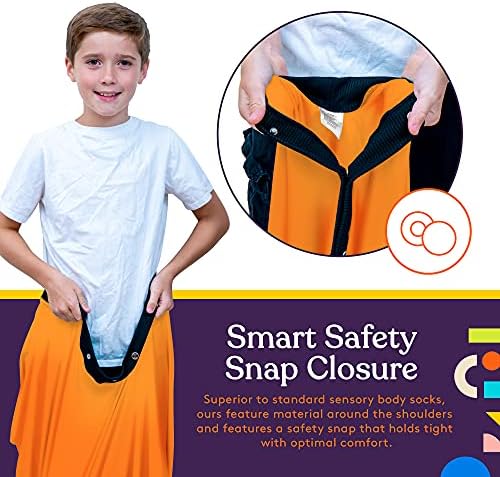 Special Supplies Sensory Body Sock Full-Body Wrap to Relieve Stress, Stretchy, Breathable Cozy Sensory Sack for Boys, Girls