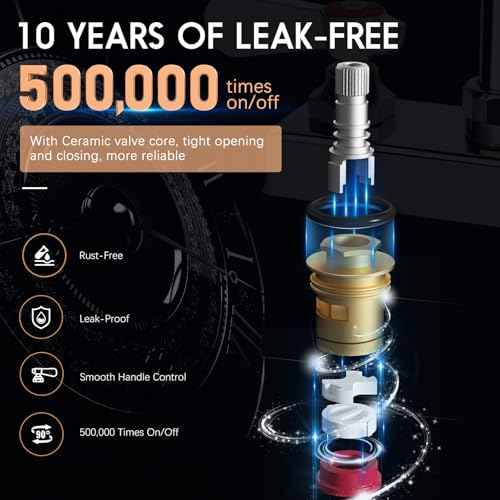 Leak-Free Commercial Bar Sink Faucet 6" Swivel Spout with Ceramic Valve, Utility Laundry Sink Faucet 4" Center Deck Mount, Brass Constructed for Large Sink in Kitchen, Laundry Room, Garage
