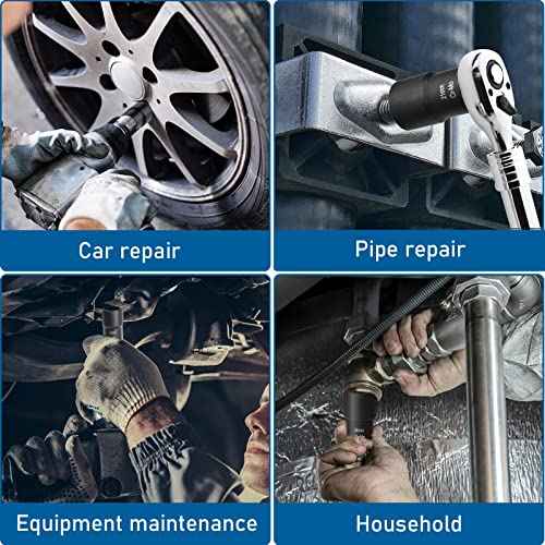 Lug Nut Removal Tool,10 Piece Lug Nut Extractor Set 1/2 Inch Drive, Easy Out Lug Nut remover for Damaged, Frozen, Studs, Rusted, Rounded-Off Bolts & Nuts Screws