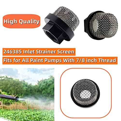 246385 & 235486 7/8 Inch Thread Strainer Screen Swivel Joint Kit for Graco 390 395 490 495 595 Airless Paint Sprayer Guns