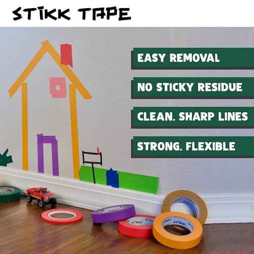 STIKK Painters Tape - 1pk Forest Dark Green Painter Tape - 2 inch x 60 Yards - Paint Tape for Painting, Edges, Trim, Ceilings - Masking Tape for DIY Paint Projects - Residue-Free Painting Tape