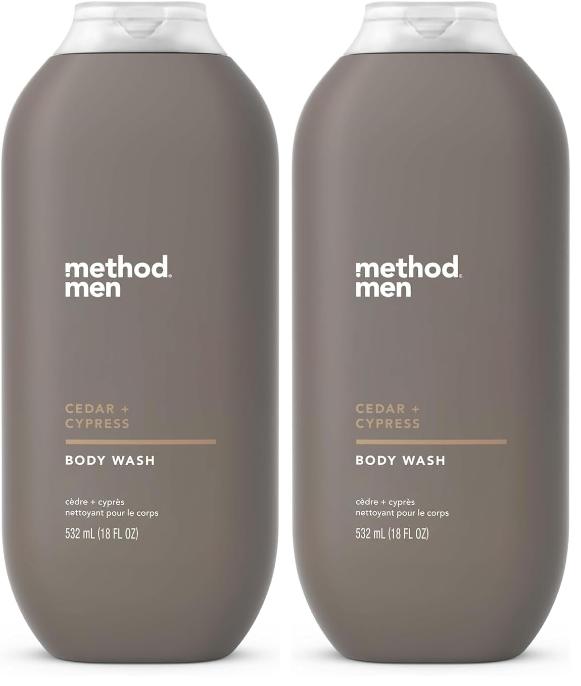 Method Men Body Wash,Cedar + Cypress,Paraben and Phthalate Free,18 fl oz,(Pack of 2)
