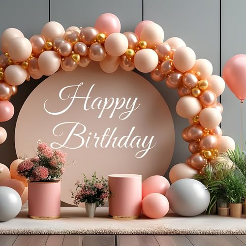 Happy Birthday Sign for Backdrop Decal Sign, White Happy Birthday Party Sticker, Large Wall Decoration Arch Background Sticker Happy Birthday Stickers