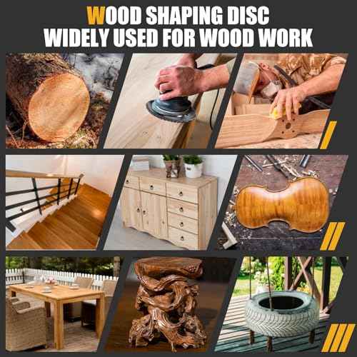 2Pcs Wood Carved Disc Grinder Grinding Wheel Disc 4 Inch, Wood Grinding Shaping Disc for Angle Grinder, for Angle Grinder for 5/8 Inch Mandrel