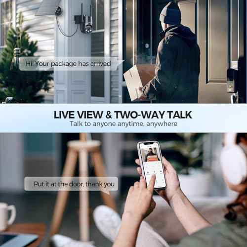Solar Security Cameras Wireless Outdoor, 2K 360¡Æ View Solar Powered WiFi 3MP Security Camera for Home Security with Color Night Vision, PIR Detection, 2-Way Audio, Motion Alert, Easier to use