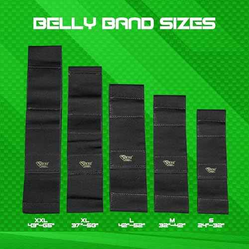 Sticky Holsters Gun Belly Band Holster for Men & Women ? Concealed Carry Holster Waistband for Pistols ? Soft, Comfortable Elastic with Hook and Loop Closure ? Non-Slip Design, Large, Black
