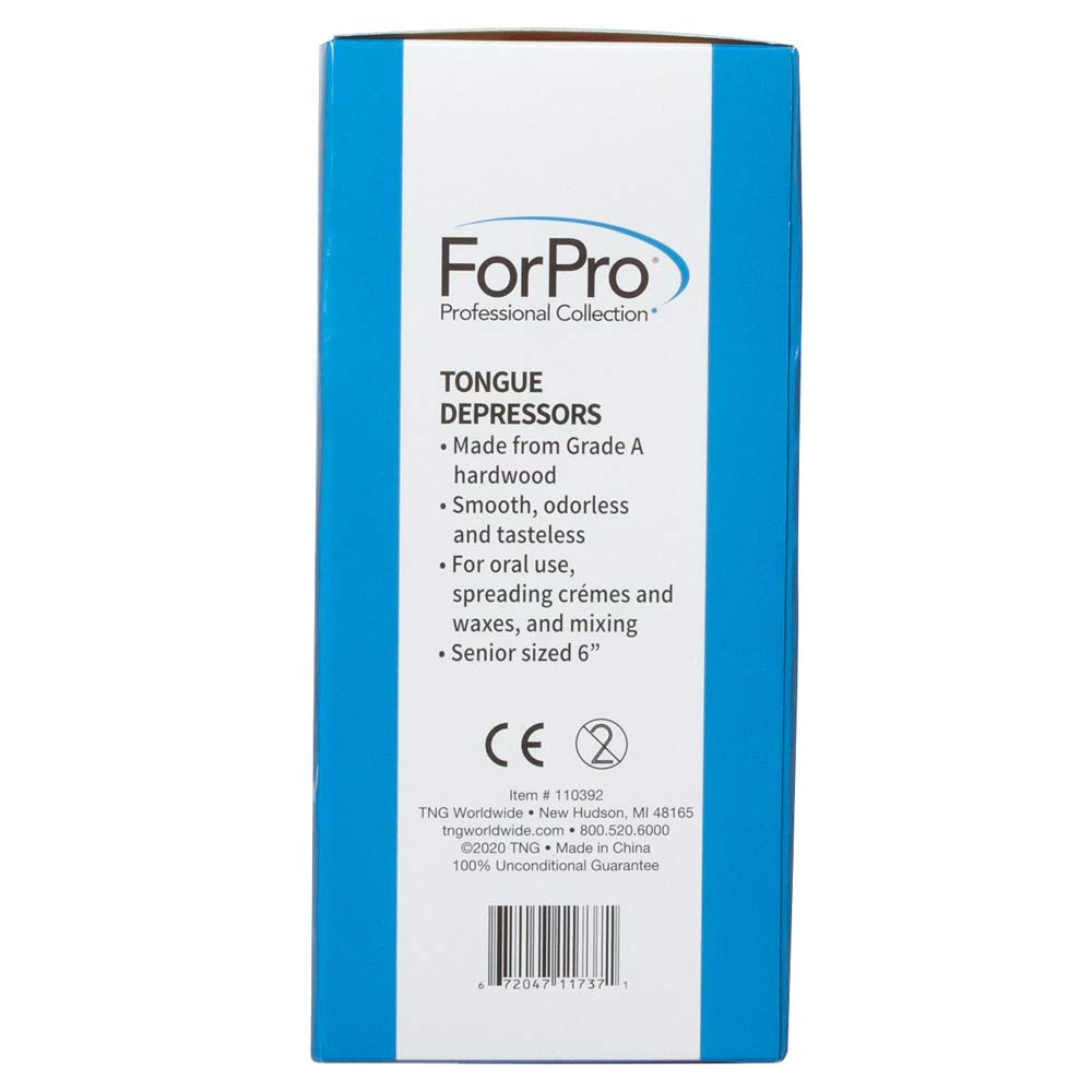 ForPro Professional Collection Senior Tongue Depressors, Large Wax Applicators, Wood Craft Sticks, 6” Senior Sized, Non-Sterile, 500-Count (Pack of 3)